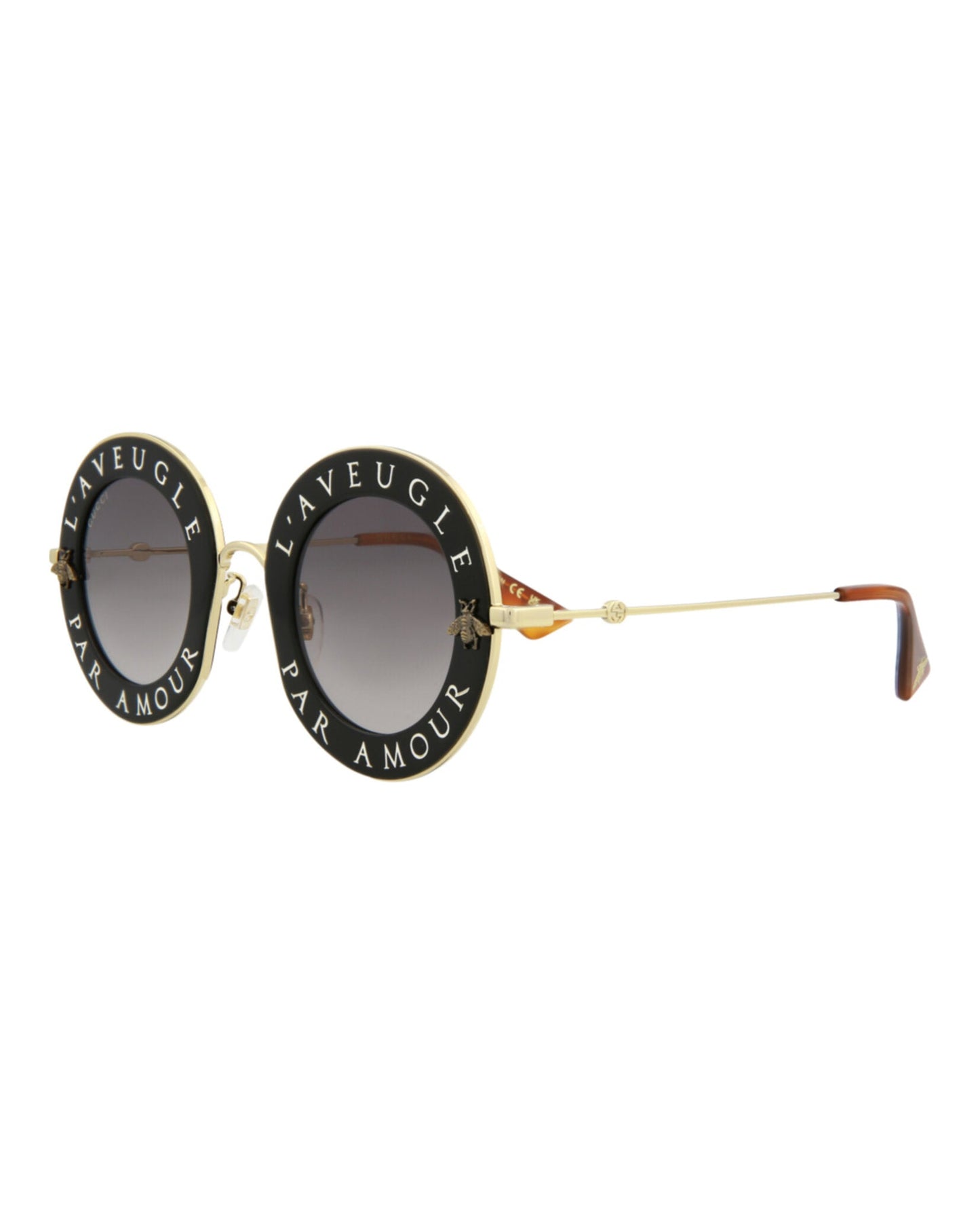 Gucci Womens Round/Oval Black Gold Grey Fashion Designer Eyewear