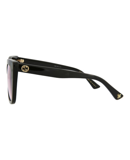Gucci Womens Cat Eye Black Black Pink Fashion Designer Eyewear