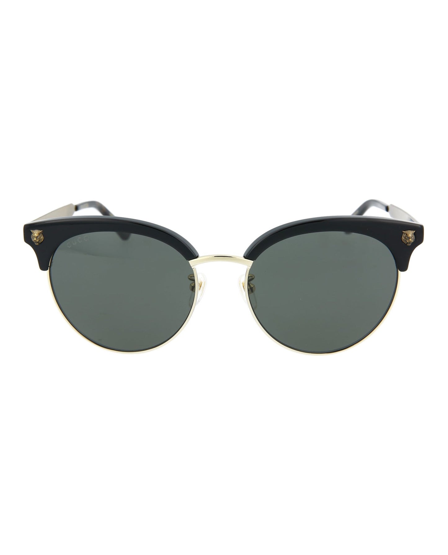 Gucci Womens Round/Oval Shiny Black Fashion Designer Eyewear