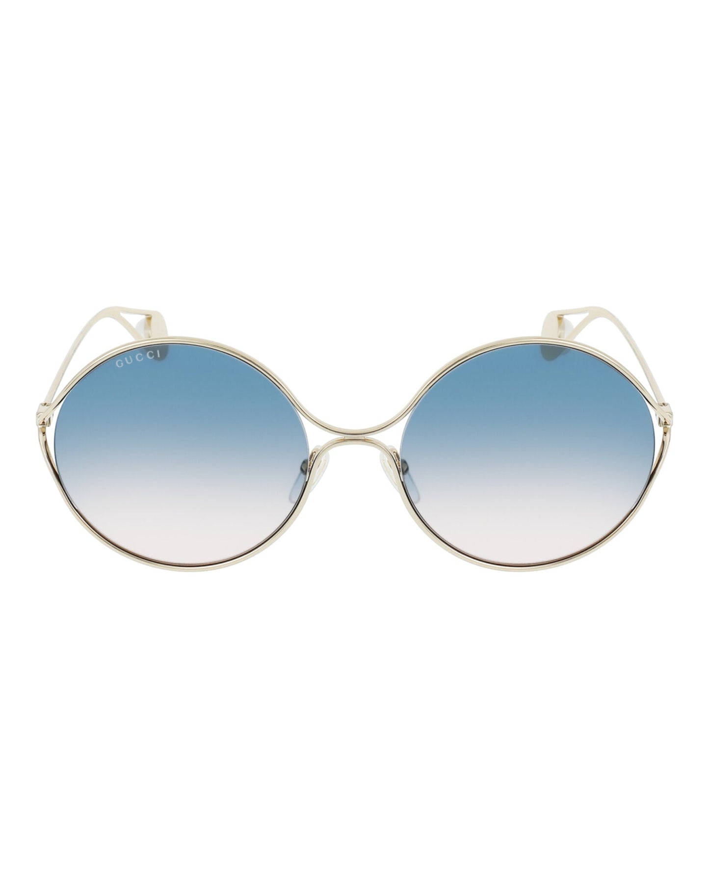 Gucci Womens Round/Oval Gold Gold Multicolor Fashion Designer Eyewear