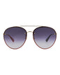 Gucci Womens Aviator Gold Gold Grey Fashion Designer Eyewear
