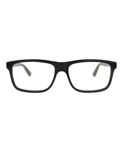 Gucci Mens Square/Rectangle Black Black Transparent Fashion Designer Eyewear