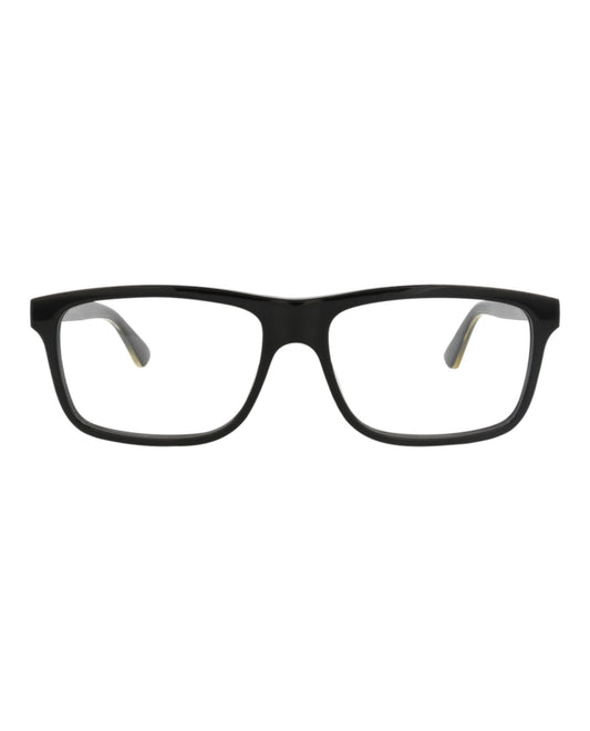 Gucci Mens Square/Rectangle Black Black Transparent Fashion Designer Eyewear