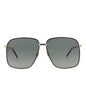 Gucci Womens Square/Rectangle Gold Gold Grey Fashion Designer Eyewear