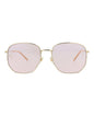 Gucci Womens Square/Rectangle Gold Gold Pink Fashion Designer Eyewear