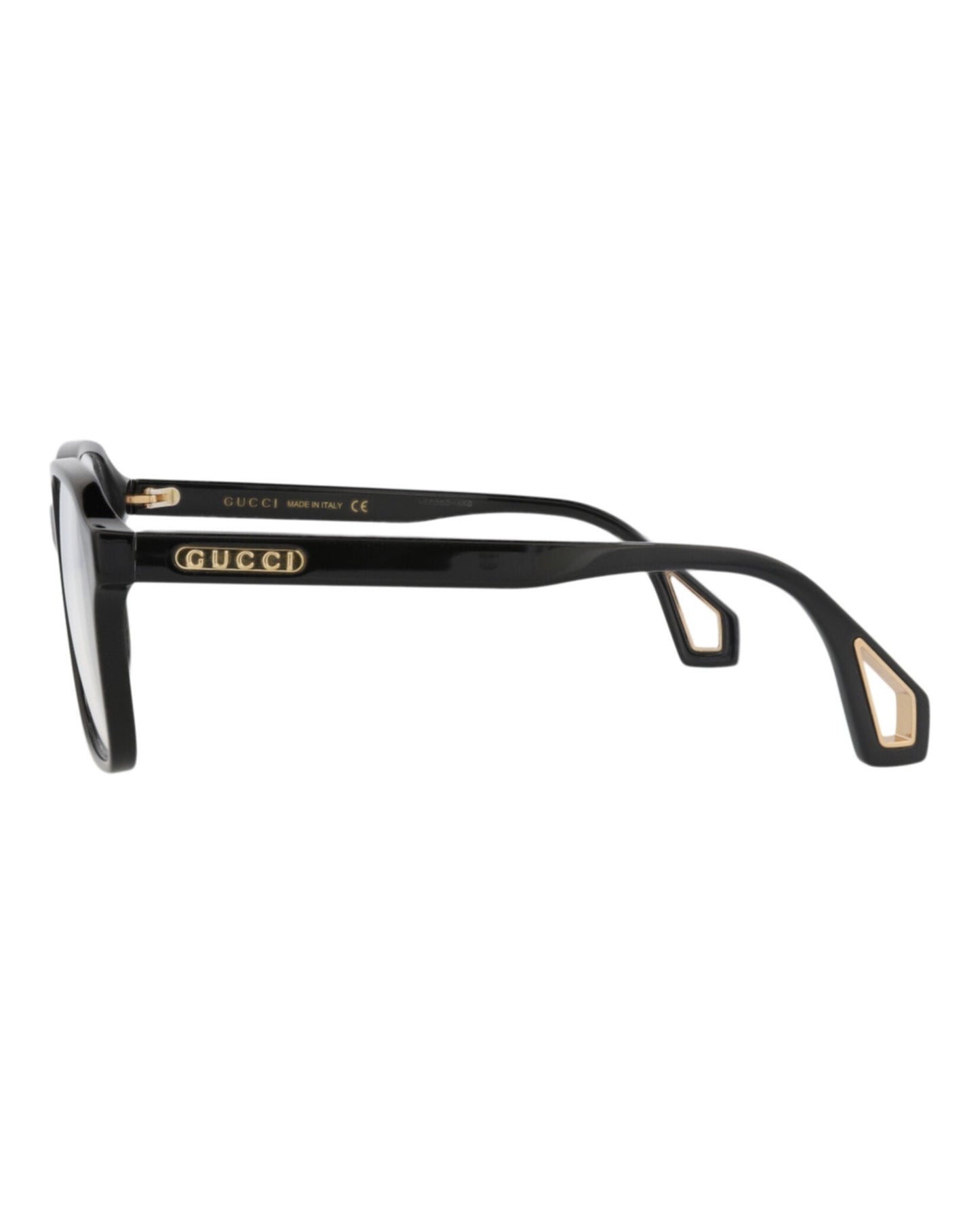 Gucci Mens Square/Rectangle Black Black Transparent Fashion Designer Eyewear
