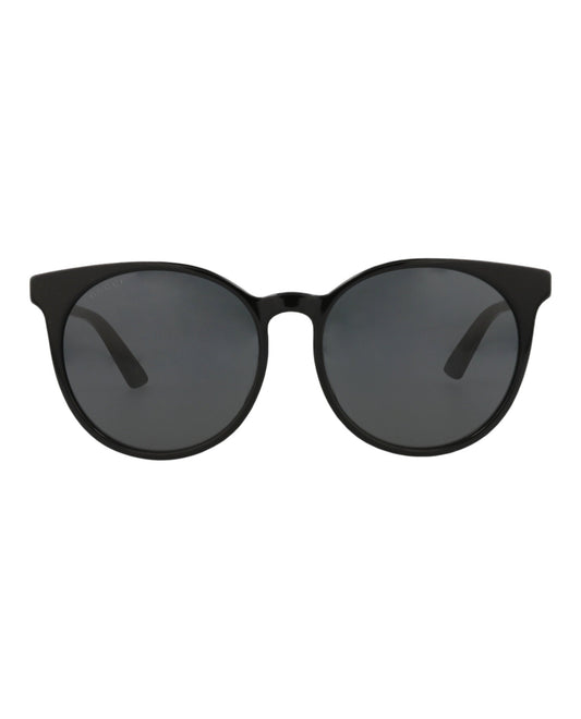 Gucci Womens Round/Oval Black Black Grey Fashion Designer Eyewear