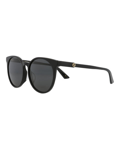 Gucci Womens Round/Oval Black Black Grey Fashion Designer Eyewear