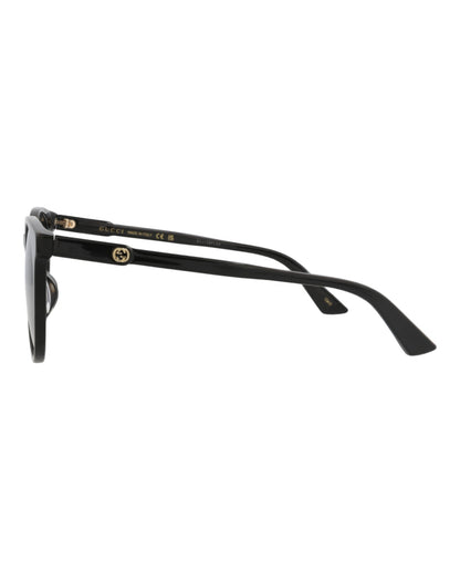 Gucci Womens Round/Oval Black Black Grey Fashion Designer Eyewear