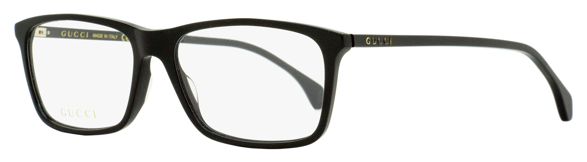Gucci Lightweight Acetate Eyeglasses GG0553O 005 Black 56mm Black