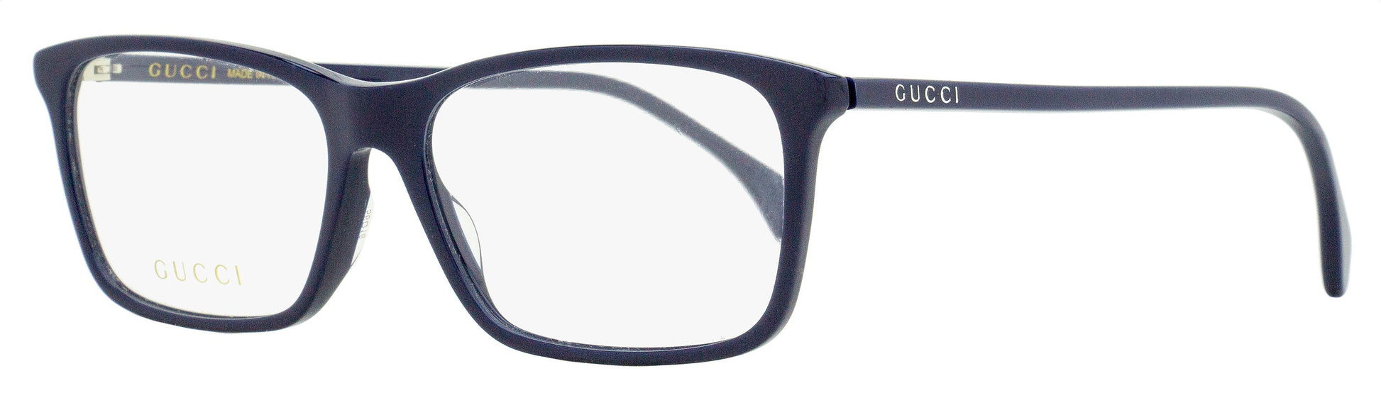 Gucci Lightweight Acetate Eyeglasses GG0553O 007 Dark Blue 56mm Dark Blue
