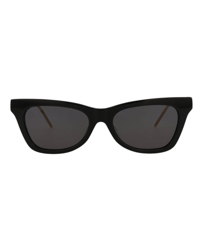 Gucci Womens Cat Eye Black Black Grey Fashion Designer Eyewear