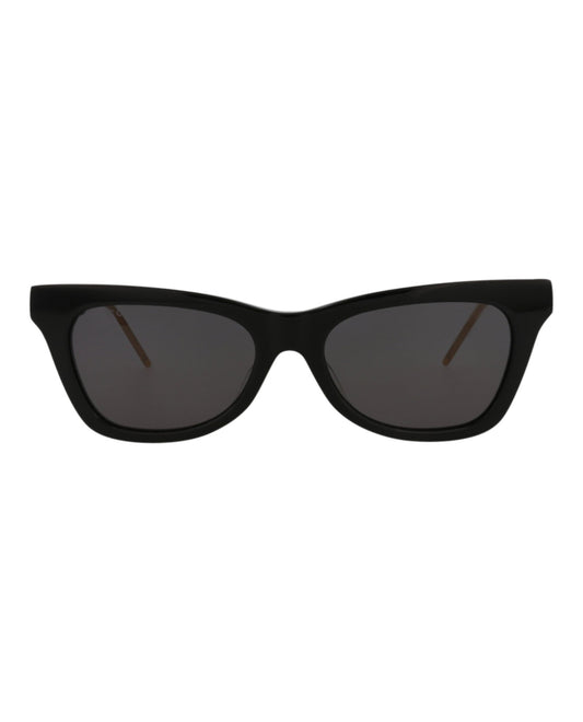 Gucci Womens Cat Eye Black Black Grey Fashion Designer Eyewear