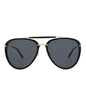 Gucci Mens Aviator Black Gold Grey Fashion Designer Eyewear