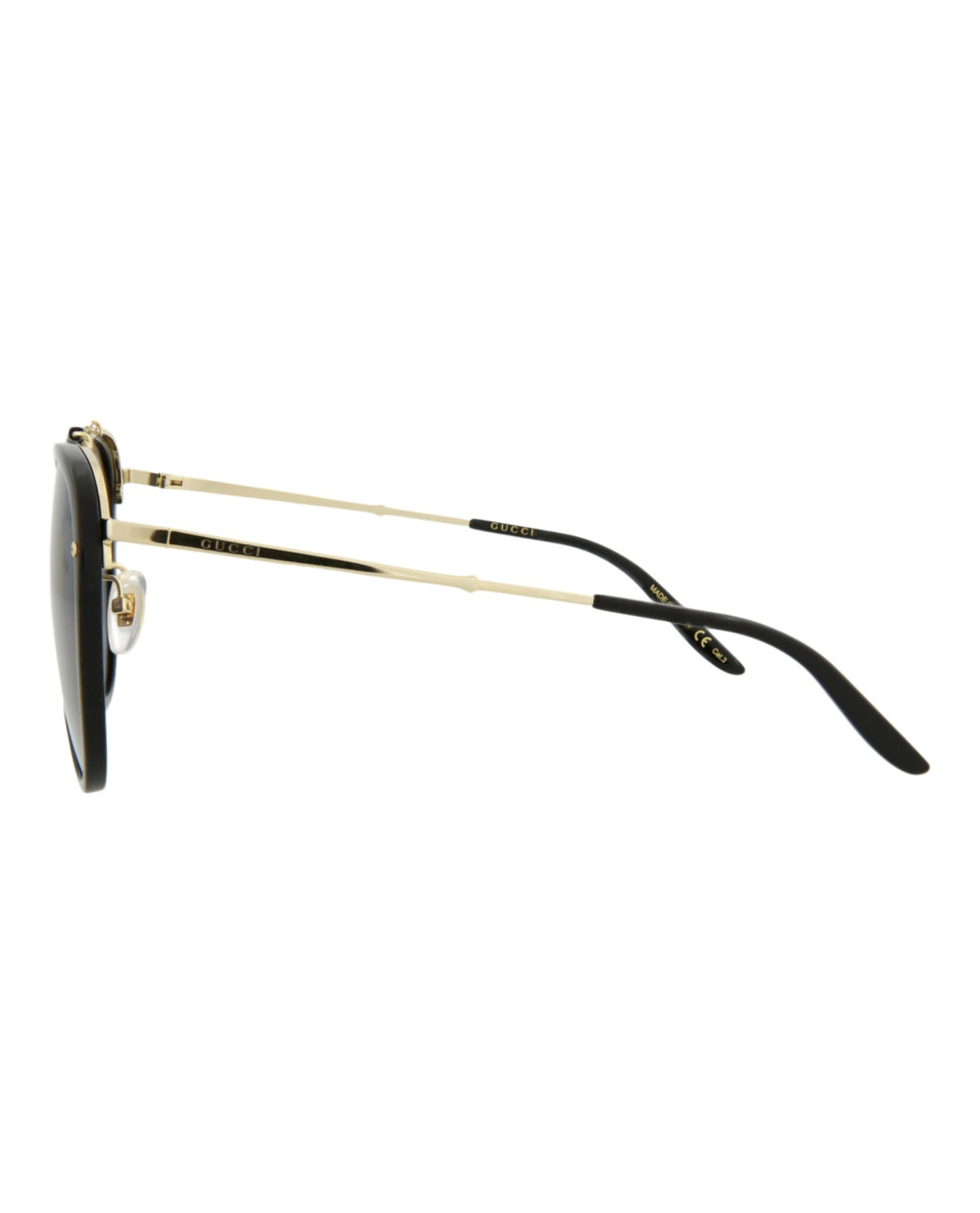 Gucci Mens Aviator Black Gold Grey Fashion Designer Eyewear