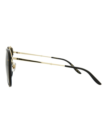 Gucci Mens Aviator Black Gold Grey Fashion Designer Eyewear