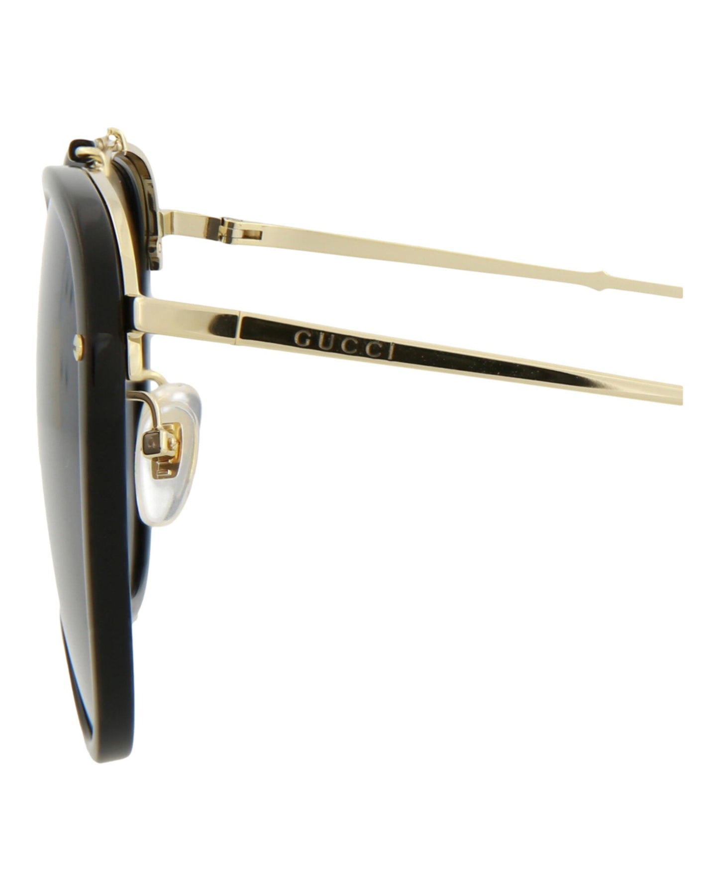 Gucci Mens Aviator Black Gold Grey Fashion Designer Eyewear