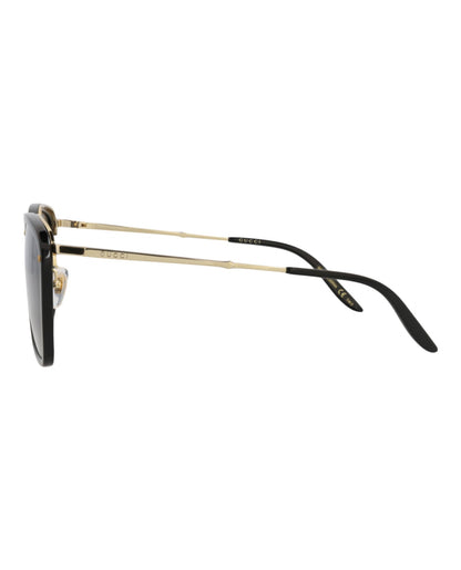 Gucci Mens Square/Rectangle Black Gold Grey Fashion Designer Eyewear