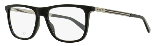 Gucci Classic Rectangular Eyeglasses GG0691O 001 Black/Ruthenium 54mm Black Ruthenium