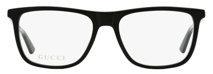 Gucci Classic Rectangular Eyeglasses GG0691O 001 Black/Ruthenium 54mm