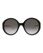 Gucci Womens Round/Oval Black Gold Grey Fashion Designer Eyewear