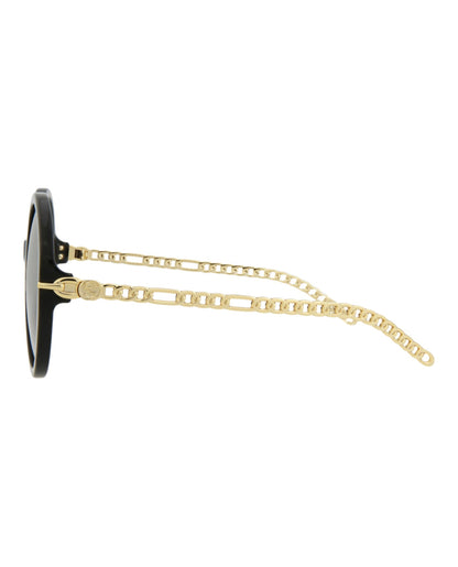 Gucci Womens Round/Oval Black Gold Grey Fashion Designer Eyewear