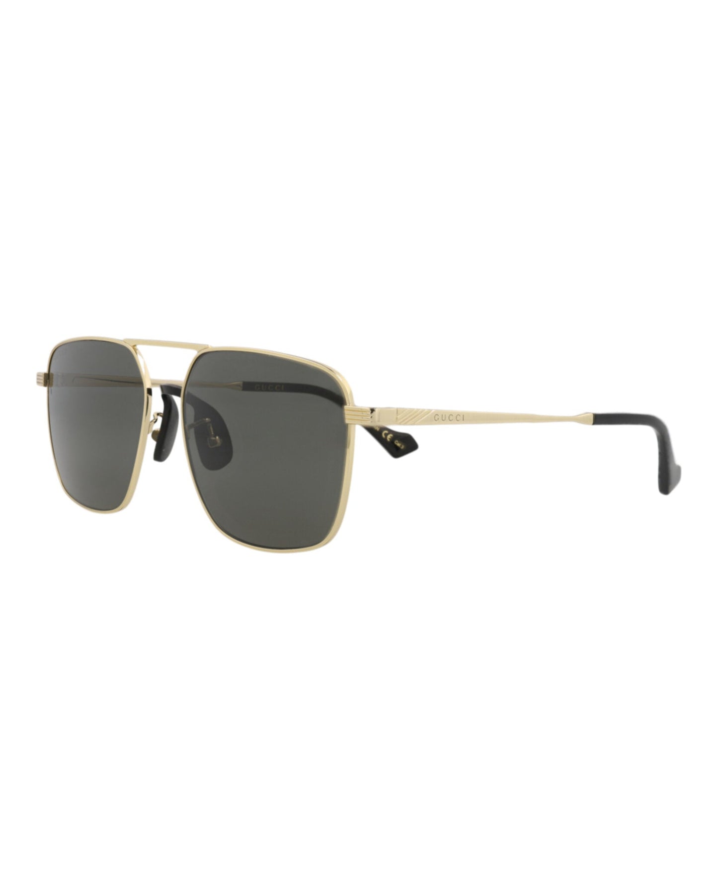 Gucci Mens Aviator Gold Gold Grey Fashion Designer Eyewear