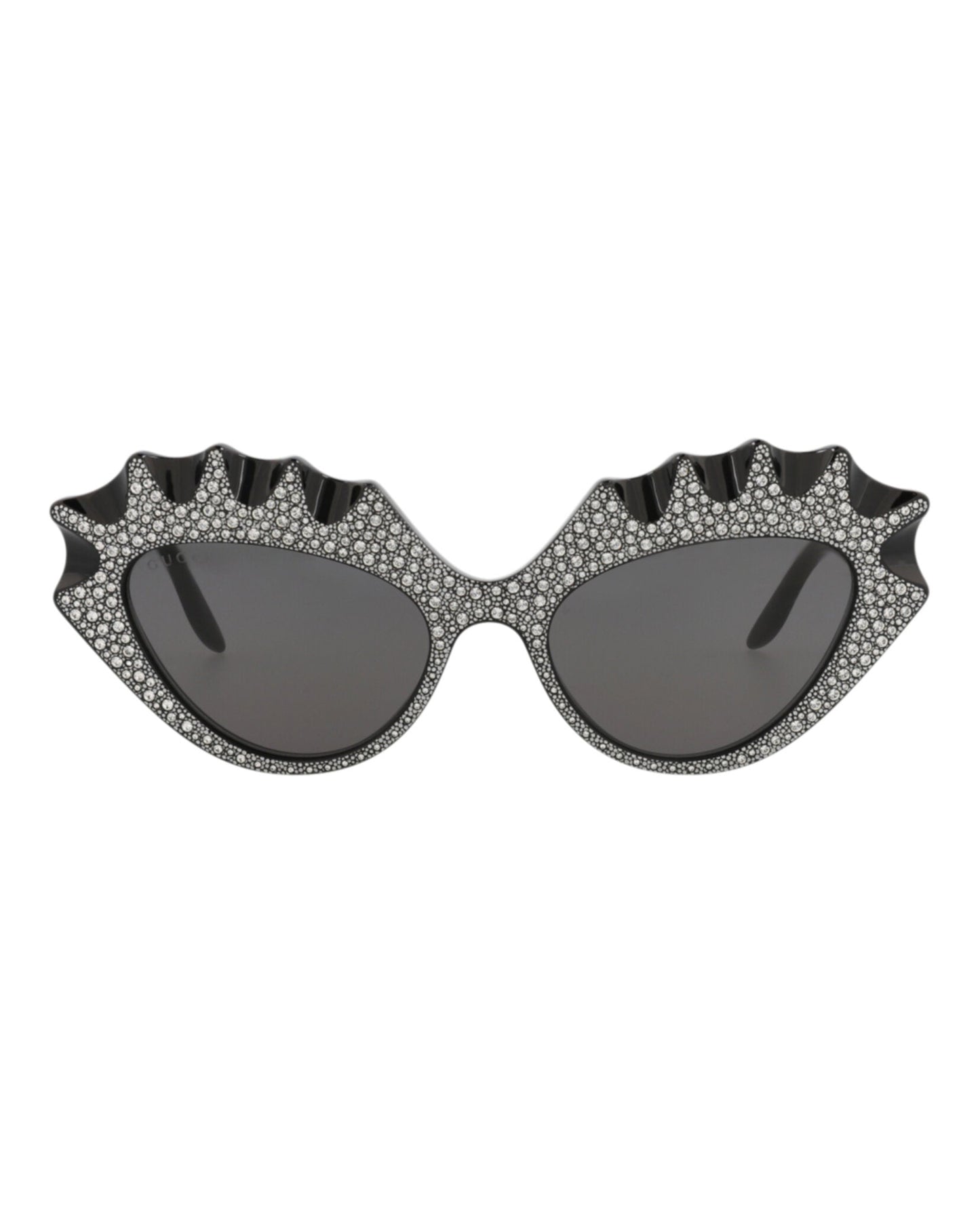 Gucci Womens Cat Eye Black Black Grey Fashion Designer Eyewear