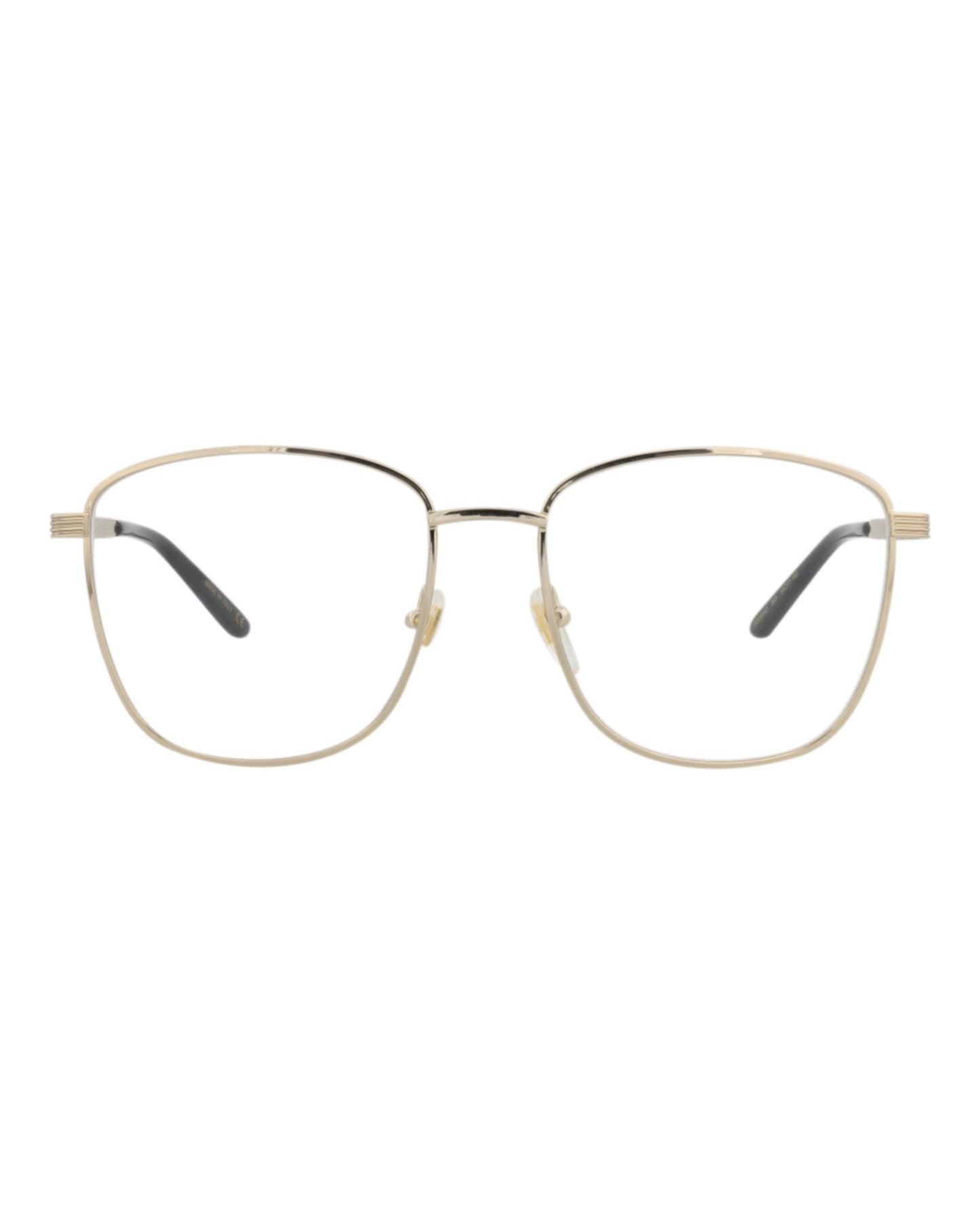 Gucci Womens Square/Rectangle Gold Ivory Transparent Fashion Designer Eyewear