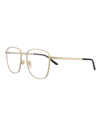 Gucci Womens Square/Rectangle Gold Ivory Transparent Fashion Designer Eyewear
