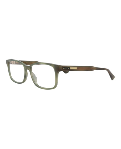 Gucci Mens Square/Rectangle Havana Havana Transparent Fashion Designer Eyewear