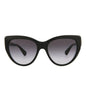 Gucci Womens Cat Eye Black Black Grey Fashion Designer Eyewear