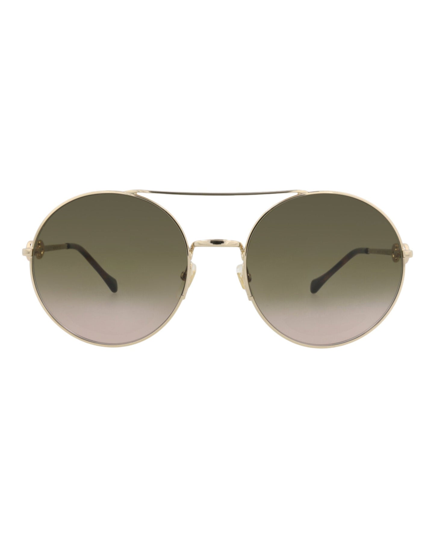 Gucci Womens Round/Oval Gold Gold Brown Fashion Designer Eyewear