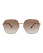 Gucci Womens Square/Rectangle Gold Gold Brown Fashion Designer Eyewear