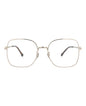 Gucci Womens Square/Rectangle Gold Gold Transparent Fashion Designer Eyewear