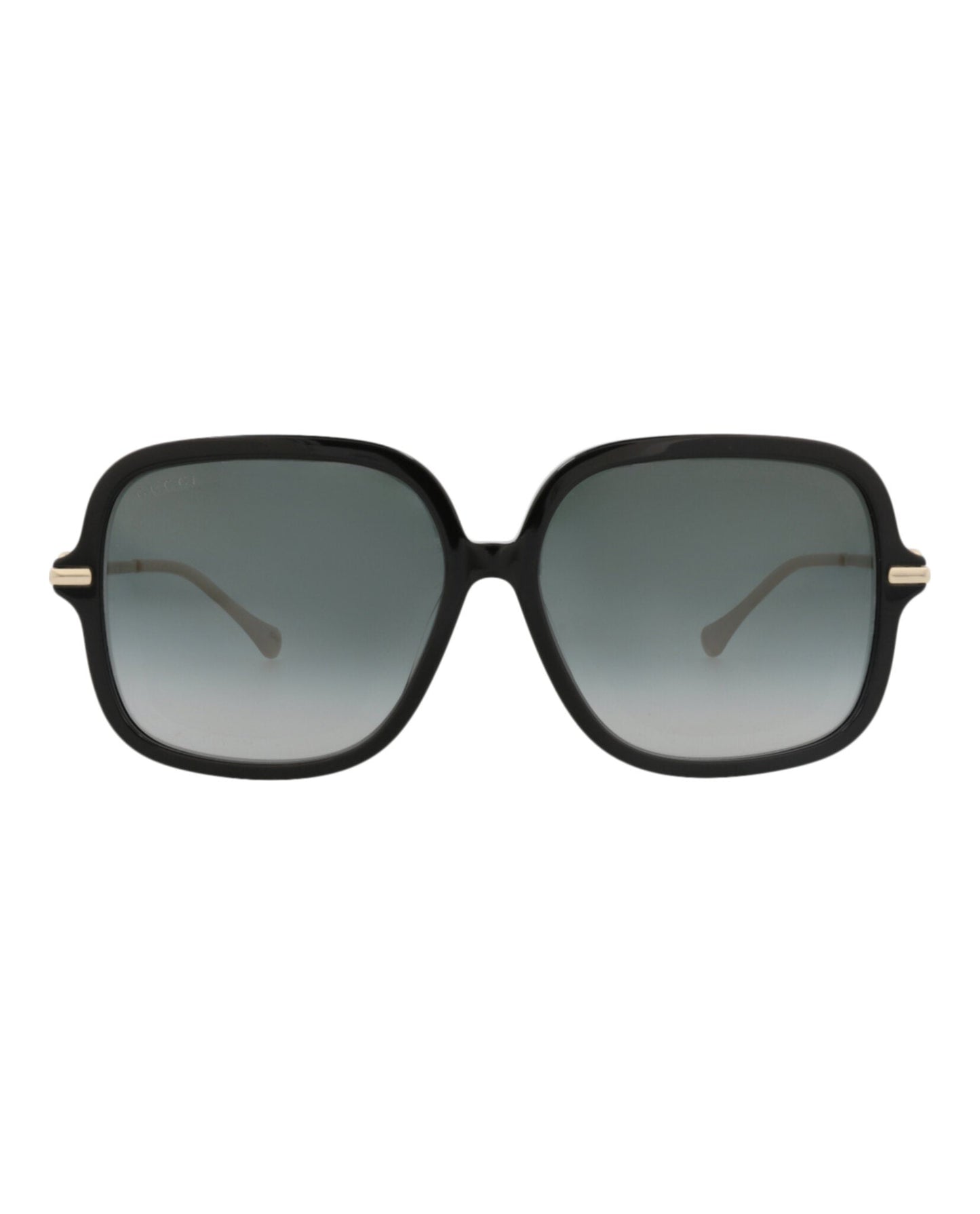Gucci Womens Square/Rectangle Black Gold Grey Fashion Designer Eyewear