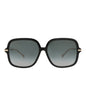 Gucci Womens Square/Rectangle Black Gold Grey Fashion Designer Eyewear