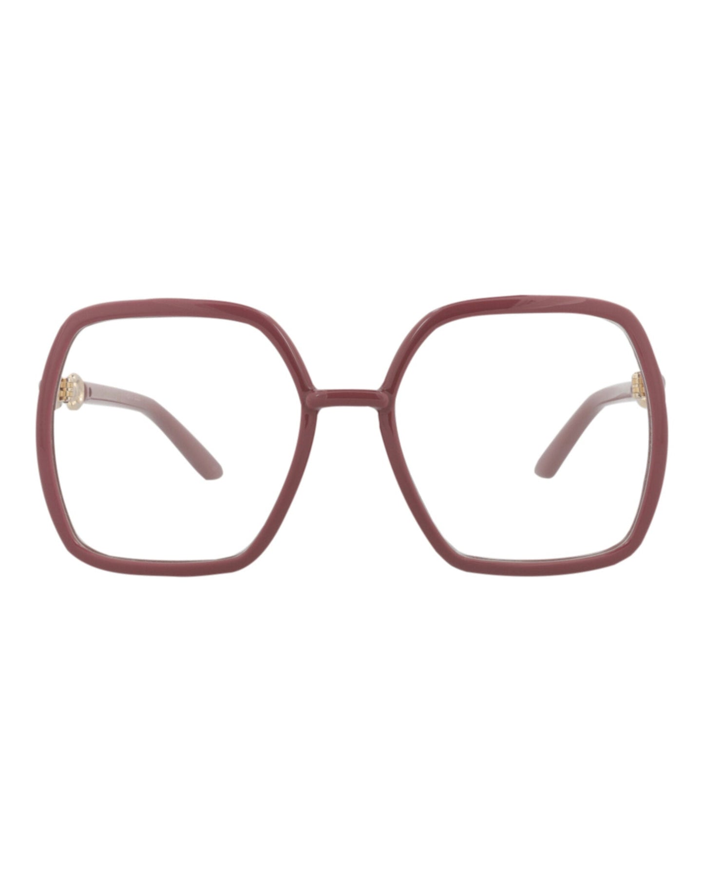 Gucci Womens Square/Rectangle Pink Pink Transparent Fashion Designer Eyewear Pink Pink Transparent