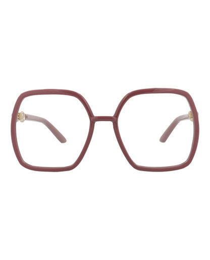 Gucci Womens Square/Rectangle Pink Pink Transparent Fashion Designer Eyewear Pink Pink Transparent