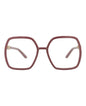 Gucci Womens Square/Rectangle Pink Pink Transparent Fashion Designer Eyewear Pink Pink Transparent