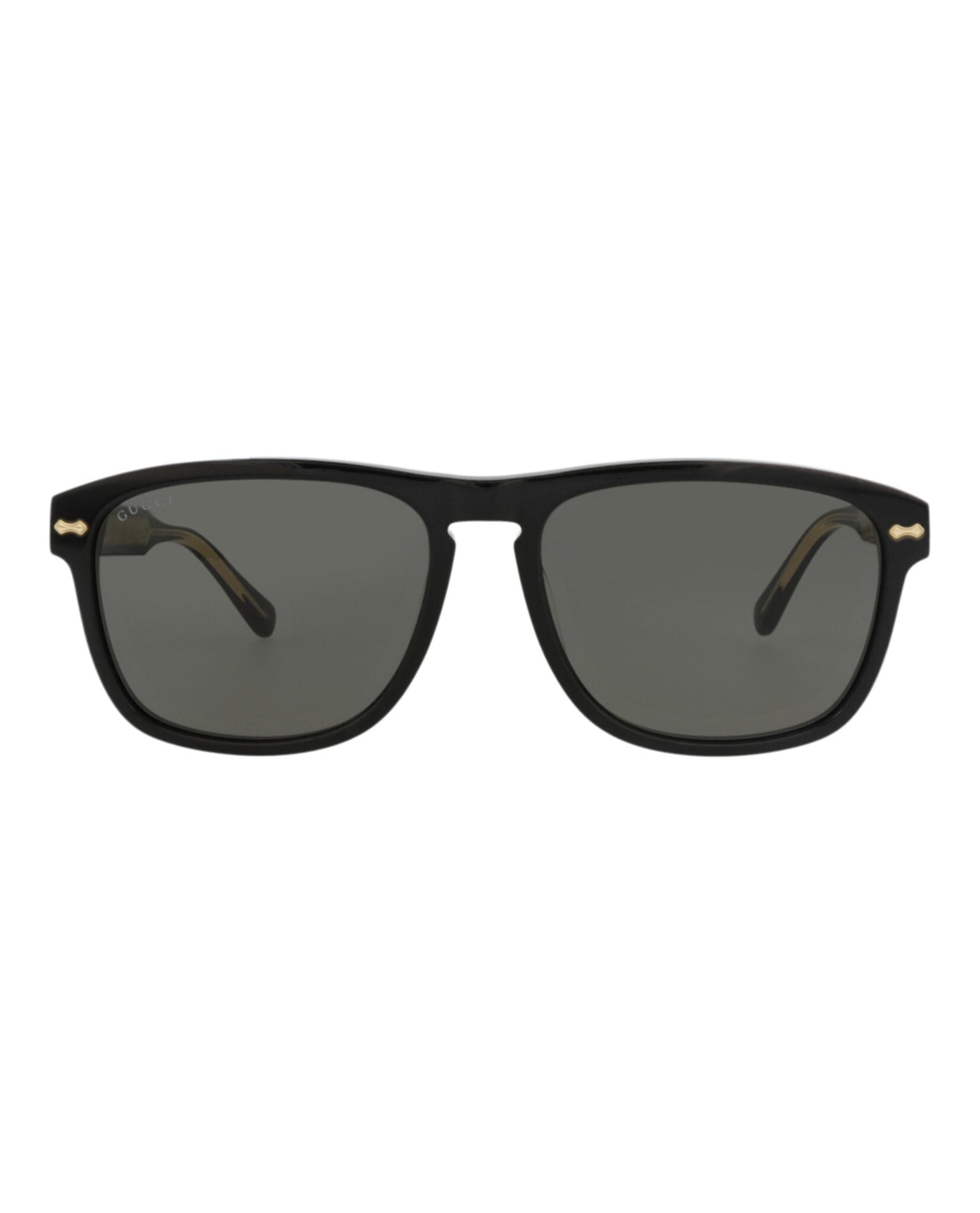 Gucci Mens Square/Rectangle Black Black Grey Fashion Designer Eyewear
