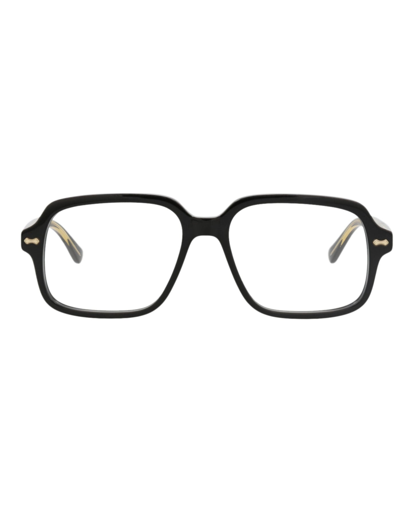 Gucci Mens Square/Rectangle Black Black Transparent Fashion Designer Eyewear