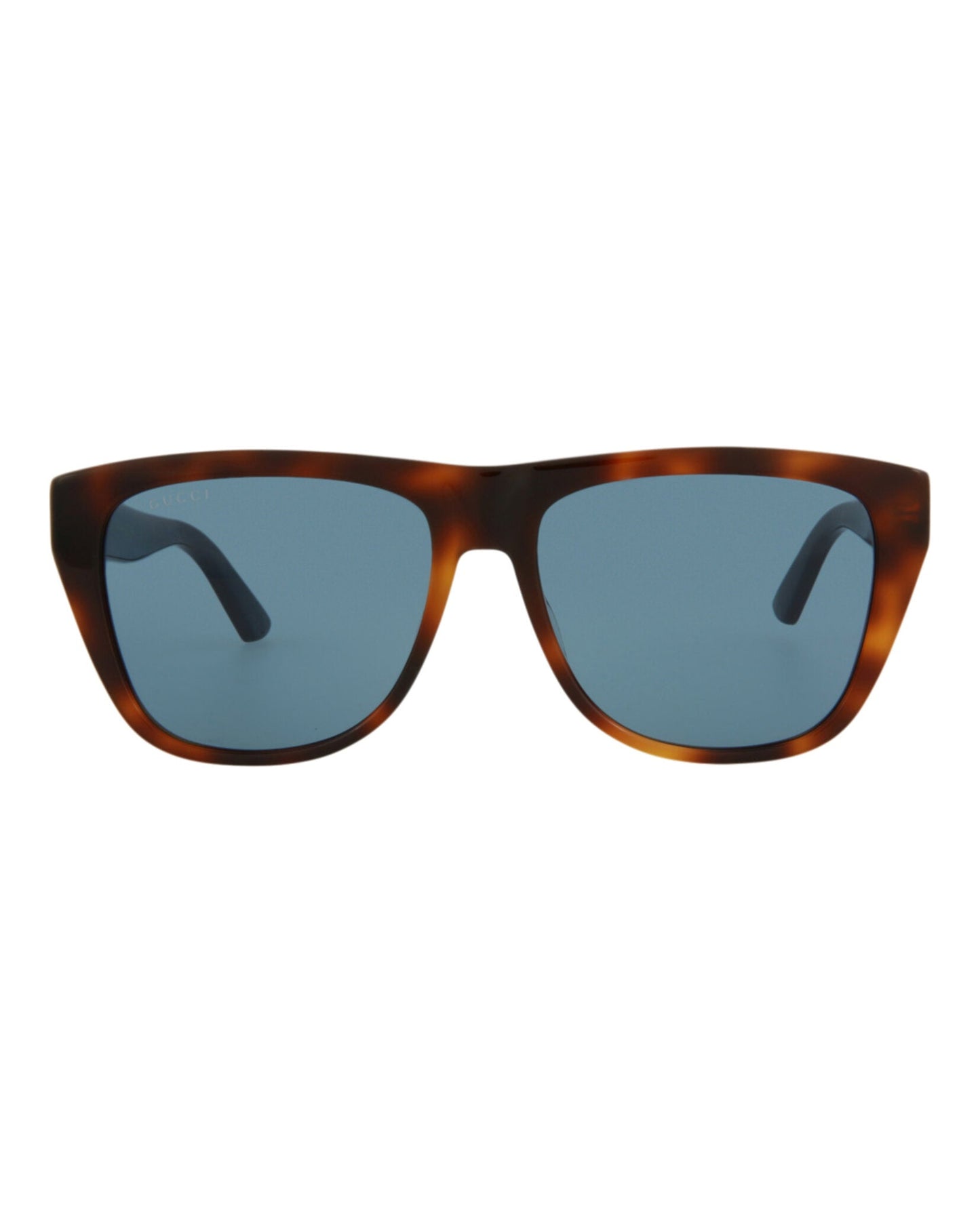 Gucci Mens Square/Rectangle Havana Blue Blue Fashion Designer Eyewear