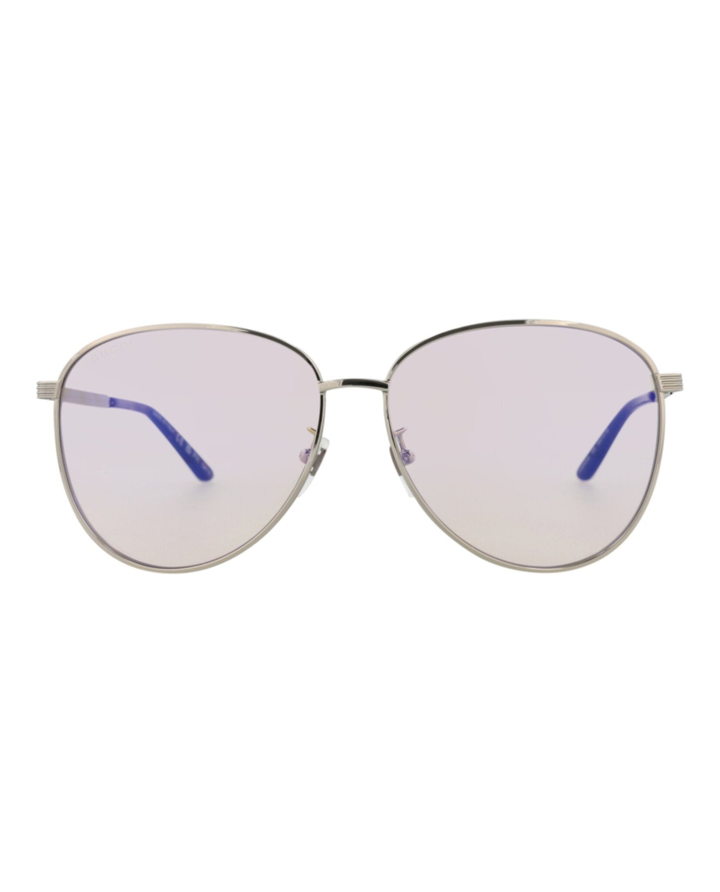 Gucci Unisex Aviator Silver Silver Yellow Fashion Designer Eyewear