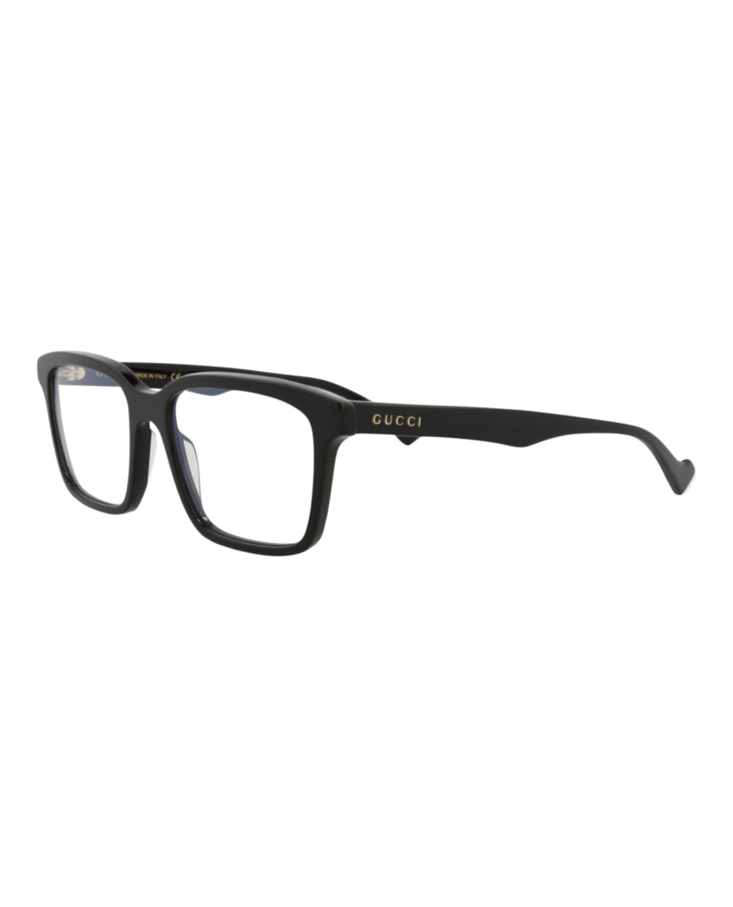 Gucci Mens Square/Rectangle Black Black Transparent Fashion Designer Eyewear