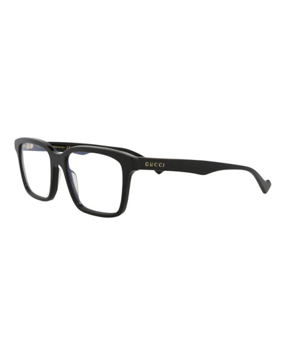 Gucci Mens Square/Rectangle Black Black Transparent Fashion Designer Eyewear