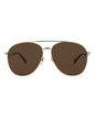 Gucci Womens Aviator Gold Gold Brown Fashion Designer Eyewear