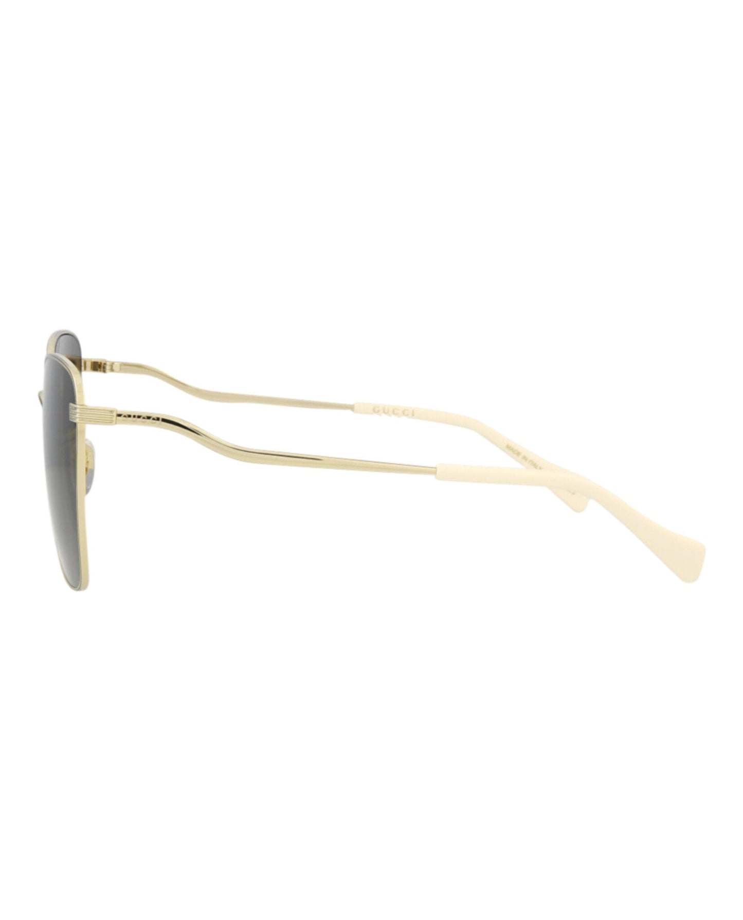 Gucci Womens Square/Rectangle Gold Gold Grey Fashion Designer Eyewear
