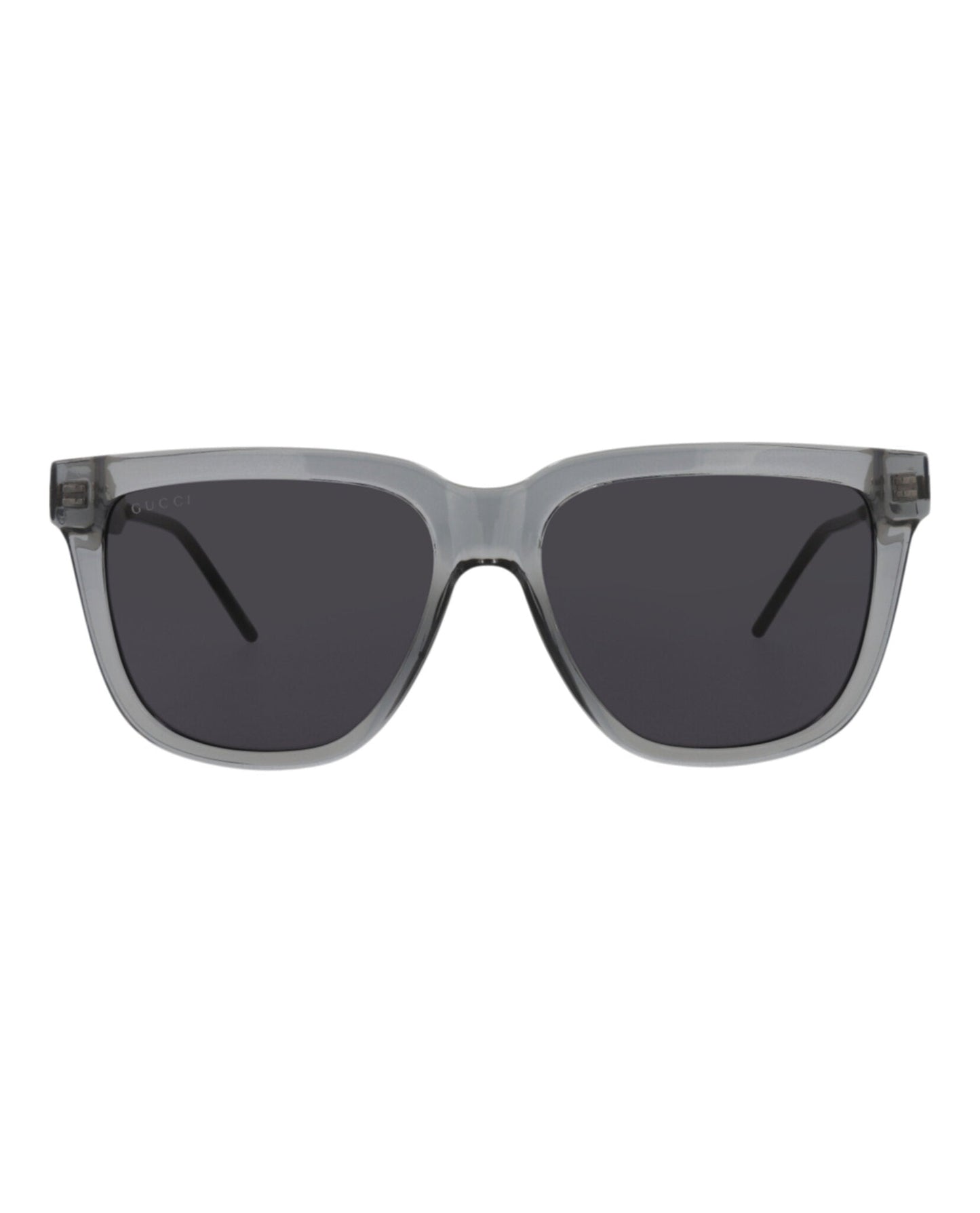 Gucci Mens Square/Rectangle Grey Black Smoke Fashion Designer Eyewear