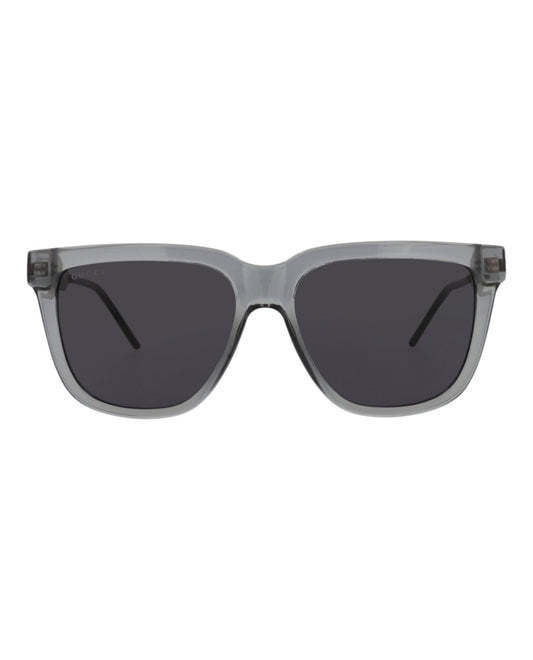 Gucci Mens Square/Rectangle Grey Black Smoke Fashion Designer Eyewear